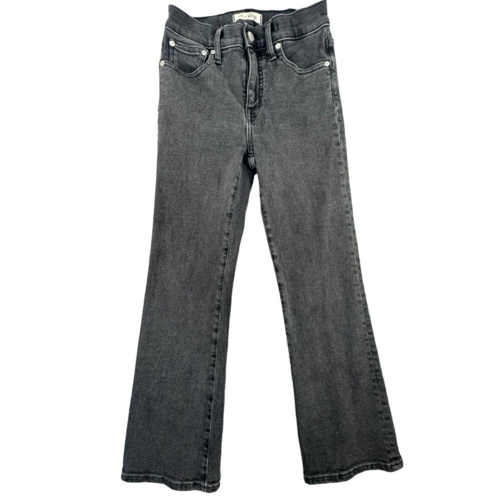 Madewell Jeans Cali Demi Boot Cut Black size 26 Cropped